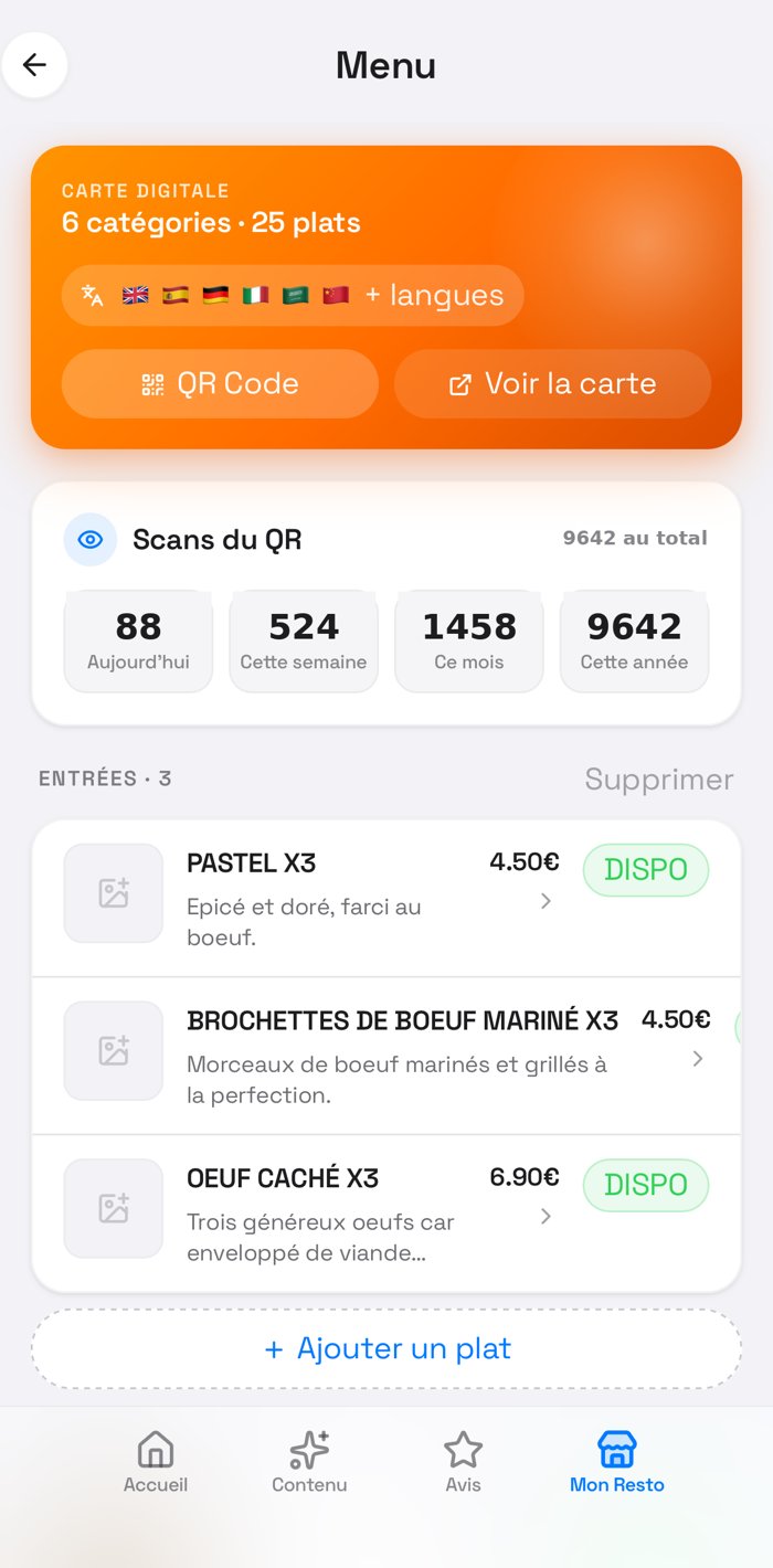 Suivi en direct des scans du QR code Rush